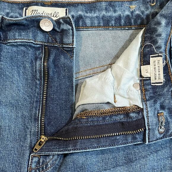 Madewell The High-Rise Slim Boy Jean - size 25 - Picture 2 of 8